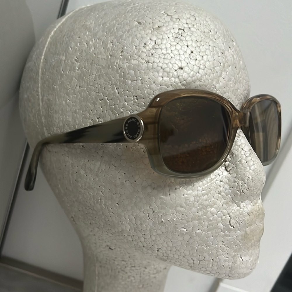 Marc by Marc Jacobs Green Brown Tortoiseshell Eyeglasses Sunglasses Frame w Case